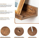Fun Memories Picture Ledge Shelves Set of 2, 55 Inch Rustic Wall Mounted Floating Shelves with Lip for Home Storage and Décor in Bathroom, Kitchen, Nursery, Bedroom, Living Room, Brown by CozyNest Decor
