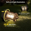 XMCOSY+ Solar Pathway Lights, Garden Solar Lights, 20 LM LED Glass Water Lens, IP65 Waterproof Solar Powered Light for Outside Driveway Walkway Landscape Backyard Sidewalk (‎Black & Brown) by CozyNest Decor