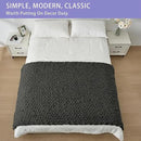 Bigacogo Chunky Knit Throw Blanket for Couch, 40x80 inches, 100% Hand Knitted with Thick Jumbo Chenille Yarn, Cozy Soft Large Rope Knot Cable Crochet Blankets for Sofa Bed Living Room, Dark Grey by CozyNest Decor