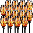 Otdair Solar Outdoor Lights, 16 Pack 12LED Solar Tiki Torches with Flickering Flame, IP65 Waterproof Mini Solar Torch Lights Auto On/Off for Garden, Patio, Yard, Pathway by GreenHaven Gardens