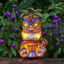 Outdoor Tiki Statue Decoration-Solar Power Light Tiki Garden Statues-Tiki Bar Decor Totem Pole Waterproof Figurines for Garden,Patio,Balcony,Yard,Lawn Ornament,10.43 Inch Tall by GreenHaven Gardens