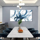 Large Canvas Wall Art Blue Abstract Pictures Wall Art for Living Room Paintings for Wall Decorations Bedroom Decor Aesthetic Framed Office Artwork Wall Decor 29×58in by CozyNest Decor