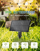 Solar String Lights Outdoor Waterproof 100FT with USB Port and 52 Shatterproof ST38 Bulbs(2 Spare), LED Solar Powered Patio Lights for Outside, Porch, Backyard, Gazebo, Garden(Warm White) by GreenHaven Gardens