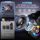 Karaoke Machine with 2 Wireless Microphones,【Upgraded 6.5"Woofer & 2"Tweeter】Portable Bluetooth 5.3 Karaoke Speaker, PA System with Bass/Treble/Echo Adjustment, Supports USB/AUX/TF/TWS for Home Party by TinyTreasures Baby Boutique