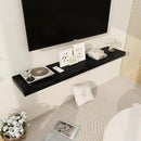 Black Floating Shelves 55 Inch Long, 12 Inch Deep Floating Shelves for Wall, 55 x 9 Large Floating Shelf for Fireplace Mantel, 2" Thicked Wall Shelves for Living Room, Bedroom Storage, 1 Pack by CozyNest Decor