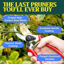 Haus & Garten ClassicPRO 8.5" Professional Premium Titanium Bypass Pruning Shears - Use As Pruners, Garden Shears, Heavy Duty Handheld Pruning Shears For Gardening, Clippers, Pruner Scissor Tool by GreenHaven Gardens