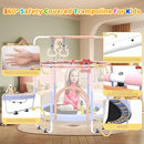 60'' Toddler Trampoline with Safety Enclosure Net, Trampoline for Kids Certified by ASTM USA 2-8 Year Old for Indoor, Lawn Garden by TinyTreasures Baby Boutique