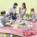 ZAZE Picnic Blanket Extra Large Waterproof, 80''x80''Checkered Picnic Blankets Beach, Outdoor, Camping on Grass Accessories Couple Ideas Wedding Registry Gifts (Red and White) by TinyTreasures Baby Boutique