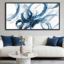 AJAZIKO Blue Wall Art Large Pictures for Living Room Abstract Wall Decor Wall Decoration Print Pictures Canvas Framed Artwork Paintings for Office Above Bed Wall Decor 24×48IN by CozyNest Decor