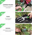8-Piece Heavy-Duty Gardening Tools with Ergonomic Handles and Storage Bags Make A Wonderful Gift for Parents by GreenHaven Gardens