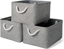 TheWarmHome Storage Bins - 3PCS Fabric Storage Baskets for Organizing Shelves | Large Basket Closet Organizer for Home Shelf Dog Laundry Organization | Collapsible Storage Cubes W/Handles by TinyTreasures Baby Boutique