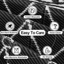 OutdoorLines Indoor Outdoor Rugs for Patio 4x6 ft - Reversible Outside Carpet, Stain & UV Resistant Portable RV Mats, Plastic Straw Rug for Camping, Pool Deck, Porch Rhombus Black & White by GreenHaven Gardens