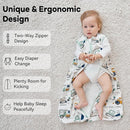 Baby Sleep Sack 6-12 Months 0.5 Tog Wearable Blanket Baby, 3 Pack 100% Cotton Lightweight Sleeping Sack with 2-Way Zipper for Newborn Infant Excavator by TinyTreasures Baby Boutique