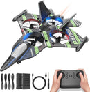 BEZGAR Drones for Kids | 2.4GHZ RC Plane, Remote Control Airplane, RC Helicopter, 360° Flip Fighter Jet Toy, Toys for Ages 8+ with Colorful LED Navigation Lights Green by TinyTreasures Baby Boutique