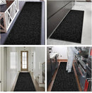fani Heavy Duty Large Outdoor Indoor Entrance Black Doormat Waterproof Low Profile Entrance Rug Front Door Mat Patio Anti-Skid Rubber Back, 48x96 inch (Black) by GreenHaven Gardens