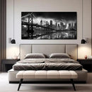 Brooklyn Bridge Wall Art Large City Wall Decor for Living Room Office Wall Decor 29 x 59 Inch by CozyNest Decor