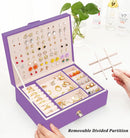 Girls Jewelry Box for Earrings Jewelry Organizer Box Teen Girls Earrings Organizer Jewelry Box with Earring Holder Organizer Stud Earring Box for Girls Womens Jewelry Case Organizer Purple by TinyTreasures Baby Boutique