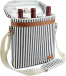 ZORMY 3 Bottle Insulated Wine Tote Cooler Bag, Portable Wine Carrier with Corkscrew Opener and Shoulder Strap for Beach Travel Picnic, Unique Wine Carrier for Wine Lover Gifts by TinyTreasures Baby Boutique