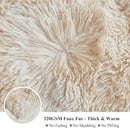 XeGe Tie Dye Plush Faux Fur Throw Blanket,Cream Soft 50x60 Shaggy Furry Blanket Throw, Fluffy Microfiber Velvet Couch Blanket, Comfy Ombre Fuzzy Lap Blanket for Bedroom Living Room Car Tie Dye Cream by CozyNest Decor