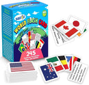 Zastic! World Flags Flashcards - 245 Country Flags, Capitals, Languages & Continents - Gloss Laminated Kids Geography Flash Cards by TinyTreasures Baby Boutique