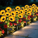Sunflower Solar Lights Outdoor Decor, 4 Pack Solar Garden Decor 24 Waterproof Solar Sunflower Outdoor Lights for Garden Patio,Flower Bed, Pathway, Gift for Women, Mom, Grandma by CozyNest Decor