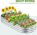 2 Pcs 8 x 3 x 1 FT Galvanized Steel Raised Garden Bed, Large Galvanized Steel Outdoor planter box for for Easy to DIY and clean - Raised Garden Beds outdoor for backyards, terraces and balconies by GreenHaven Gardens