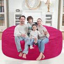 6FT Bean Bag Chair, Large Bean Bag Chairs with Memory Foam Filled, Fluffy Beanbag Sofa with Dutch Velvet Cover, Round BeanBag Chairs for Living Room, Playroom - Pink by TinyTreasures Baby Boutique