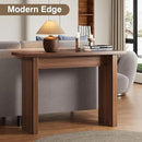 AVZEAR Mid Century Narrow Entryway Console Table, 43.3" Fluted Wood Couch Table Behind Sofa Long and Skinny for Living Room Hallway Entrance Foyer, Walnut by CozyNest Decor