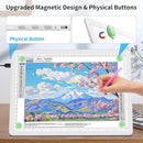 TOHETO A3 Light Board for Diamond Painting, Super Bright Magnetic Light Pad with Side Buttons, Lightbox for Tracing and Drawing, Corded Light Table for Sketching, Animation, Weeding Vinyl (White) by TinyTreasures Baby Boutique