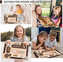 Montessori Busy Board for Toddlers, Wooden Sensory Toys, Preschool Learning Activities for Fine Motor Skills Travel Toy, Basic Life Skills Educational Gifts for 1, 2, 3 Years Old Kids Boys Girls by TinyTreasures Baby Boutique