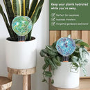Terracotta Watering Spikes Mosaic Plant Watering Globes for Outdoor Plants 2 Pack Automatic Plant Waterer Indoor for Pots Garden Office by GreenHaven Gardens