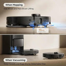 Mova P50 Pro Ultra Robot Vacuum and Mop, 19,000Pa Suction with Anti-Tangle Brush, Removable & Liftable Mop for Carpet & Floor, 167℉ Mop & Washboard Self Drying & Cleaning, Auto Empty & Refill, Black by CozyNest Decor