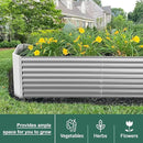 Land Guard 8×4×2 ft Galvanized Raised Garden Bed Kit, Galvanized Planter Raised Garden Boxes Outdoor, Large Metal Raised Garden Beds for Vegetables. by GreenHaven Gardens
