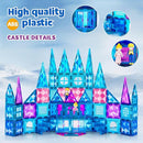 Ice Castle Magnetic Tiles-Sparkling Building Blocks, 3D Educational Toys for Kids, Construction STEM Toys for 3 4 5 6 7 8 Year Olds, Birthday Gift for Boys and Girls by TinyTreasures Baby Boutique