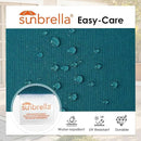 Outdoor Sunbrella Round Corner Seat Cushion, 17"x16"x2", Set of 4, Non Slip Seat Cushion Pads with Removable Cover for Patio Furniture, Garden Yard Lawn, Spectrum Peacock by GreenHaven Gardens