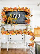 DearHouse Fall Maple Leaves, 6ft Artificial Autumn Foliage Thanksgiving Decor for Home, Wedding, Fireplace, Party, Christmas (Yellow&Brown) by CozyNest Decor