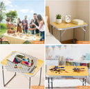 VINGLI 2.3FT Small Camping Table，Portable Camping Table with Carrying Handle, Picnic Table Foldable Table Essentials for Indoor Outdoor by GreenHaven Gardens