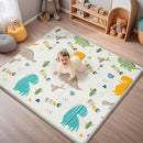 Foldable Baby Play Mat, PIGLOG Waterproof Playmats for Babies and Toddlers Kids, Safe Foam Playmat for Tummy Time, 50x50 Playpen Mat, Reversible Portable Baby Floor Mat for Infant, Toddler, Dinosaur by TinyTreasures Baby Boutique