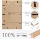 16x24 Poster Frame Natural Solid Oak Photo Frames with 12x18 Removable Mat Wall Hanging Large Handcrafted Frame with HD Plexiglass Wall and Tabletop Display Large Picture Frame by CozyNest Decor