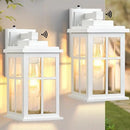 White Outdoor Light Fixture, 2 Pack Dusk to Dawn Exterior Lighting Fixtures, Anti-Rust Porch Lights, Dusk to Dawn Outdoor Lighting for House, Garage, Garden, Entryway, Doorway by GreenHaven Gardens