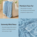 GONAAP Fuzzy Faux Fur Throw Blanket Light Blue Super Soft Cozy Plush Fuzzy Shaggy Blanket for Couch Sofa Bed (Light Blue, Throw(50"x60")) by CozyNest Decor