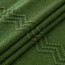 MIULEE Olive Green Knitted Throw Blanket for Couch Boho Textured Cozy Woven Blanket with Tassels for Sofa Chair Bed Living Room Spring Acrylic Wave Pattern 50"x60" by CozyNest Decor
