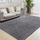 Fluffy Area Rug, 4x5.8 Grey Rugs for Bedroom, Soft Plush Area Rugs for Living Room, Nursery, Study Room, Dressing Room, Home Decor by TinyTreasures Baby Boutique