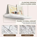 RICHFOCUS 31.5Inch Floating Shelves for Wall 2 Pack Shelves for Bedroom|Kitchen|Bathroom Wall Mounted Rustic Distressed Wood Floating Shelf with Invisible Brackets for Books|Storage|Decor, Rustic by CozyNest Decor