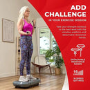 Sunny Health & Fitness Vibration Plate Exercise Machine, Full Body Vibrate Platform for Lymphatic Drainage with Multiple Speeds and Modes, Vibrating Plate Machine for Tension Relief & Weight Loss by CozyNest Decor