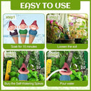 7 Pcs 3.4 Fl oz Terracotta Self Watering Spikes Cute Gnomes Auto Water Planter Insert Small Watering Globes Slow Vacation Waterer Devices Indoor Outdoor House Plant Accessories by GreenHaven Gardens