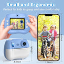 Instant Print Camera for Kids - Front Rear Dual Selfie Kid Print Camera, Fun Birthday Gift for Boys Ages 3-12, HD Digital Video Cameras, Easy to Use for Toddler - Blue by TinyTreasures Baby Boutique