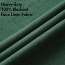 MIULEE Linen Curtains for Bedroom 100% Blackout Thermal Insulated Emerald Green Grommet Room Darkening Curtains & Drapes Christmas Decor for Living Room Nursery 52 x 90 Inch (2 Panels) by TinyTreasures Baby Boutique