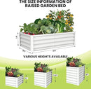 Galvanized Raised Garden Bed Outdoor, 2 Pcs 6x3x1FT Outdoor Large Planter Raised Beds Open Base with Safety Edge and Glove for Vegetables Flowers Ground Planter, White by CozyNest Decor