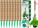 EAONE Moss Pole 168 Inch, 8 Pack 21" Monstera Plant Support for Climbing Potted Live Plants Indoor, Stackable Coco Coir Moss Sticks Monstera Stakes for Pothos Philodendron, with Garden Labels & Ties by GreenHaven Gardens